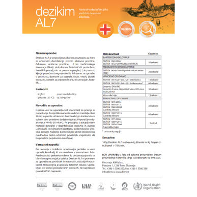 Dezikim AL7 - dezinfekcijsko sredstvo 5L