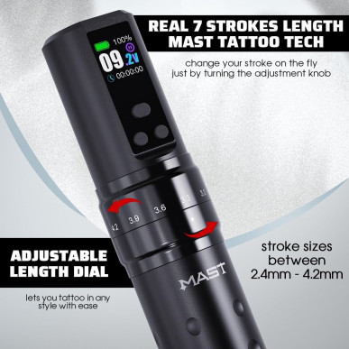 Mast Wireless Tattoo Pen Fold 2 Pro with 2 bateries