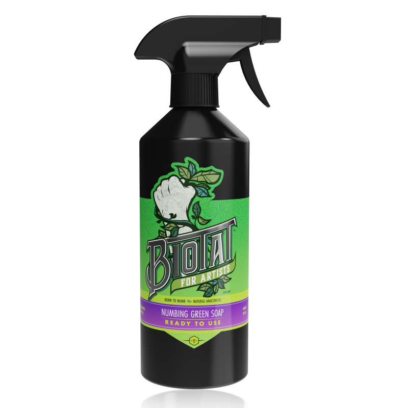 Biotat Numbing Tattoo Green Soap Ready to use 0,5L Biotat Numbing Tattoo Green Soap Ready to use 0,5L